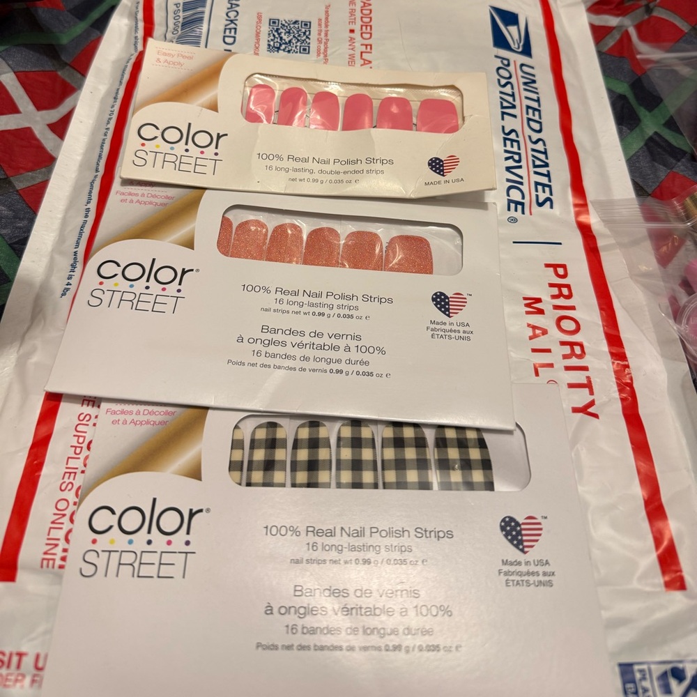 Color Street Glitter and Floral Nail Strips